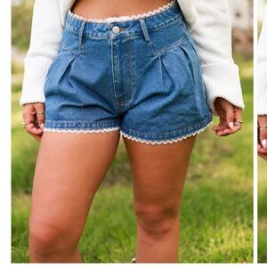 Women's Blue Denim Shorts